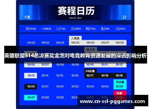 英雄联盟S14总决赛奖金池对电竞教育资源发展的深远影响分析